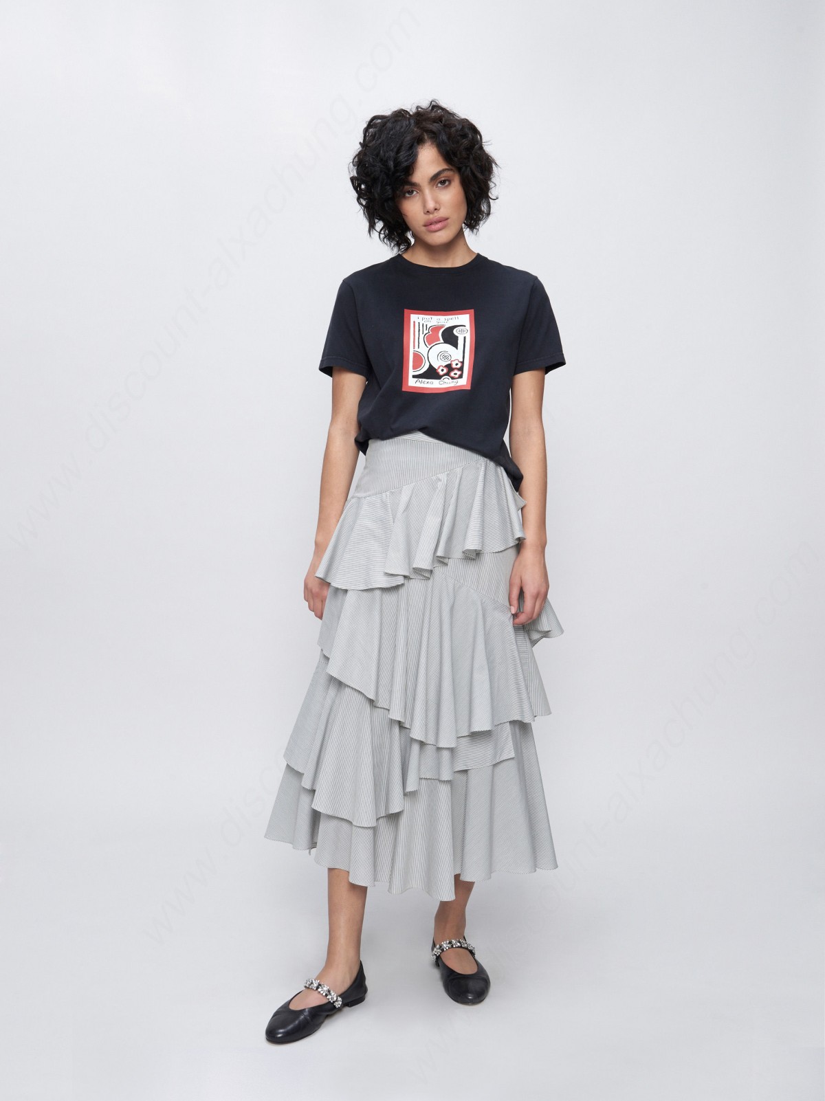 Alexachung Asymmetric Tiered Skirt - -1