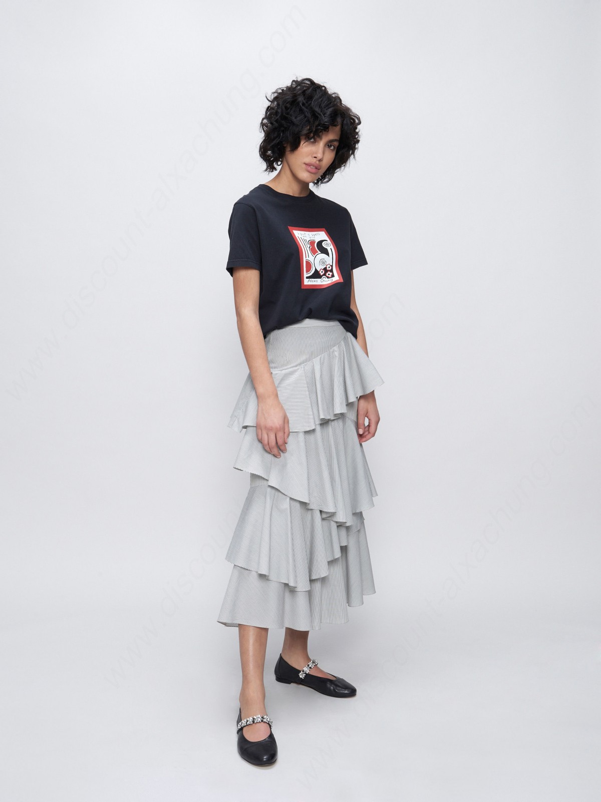 Alexachung Asymmetric Tiered Skirt - -2