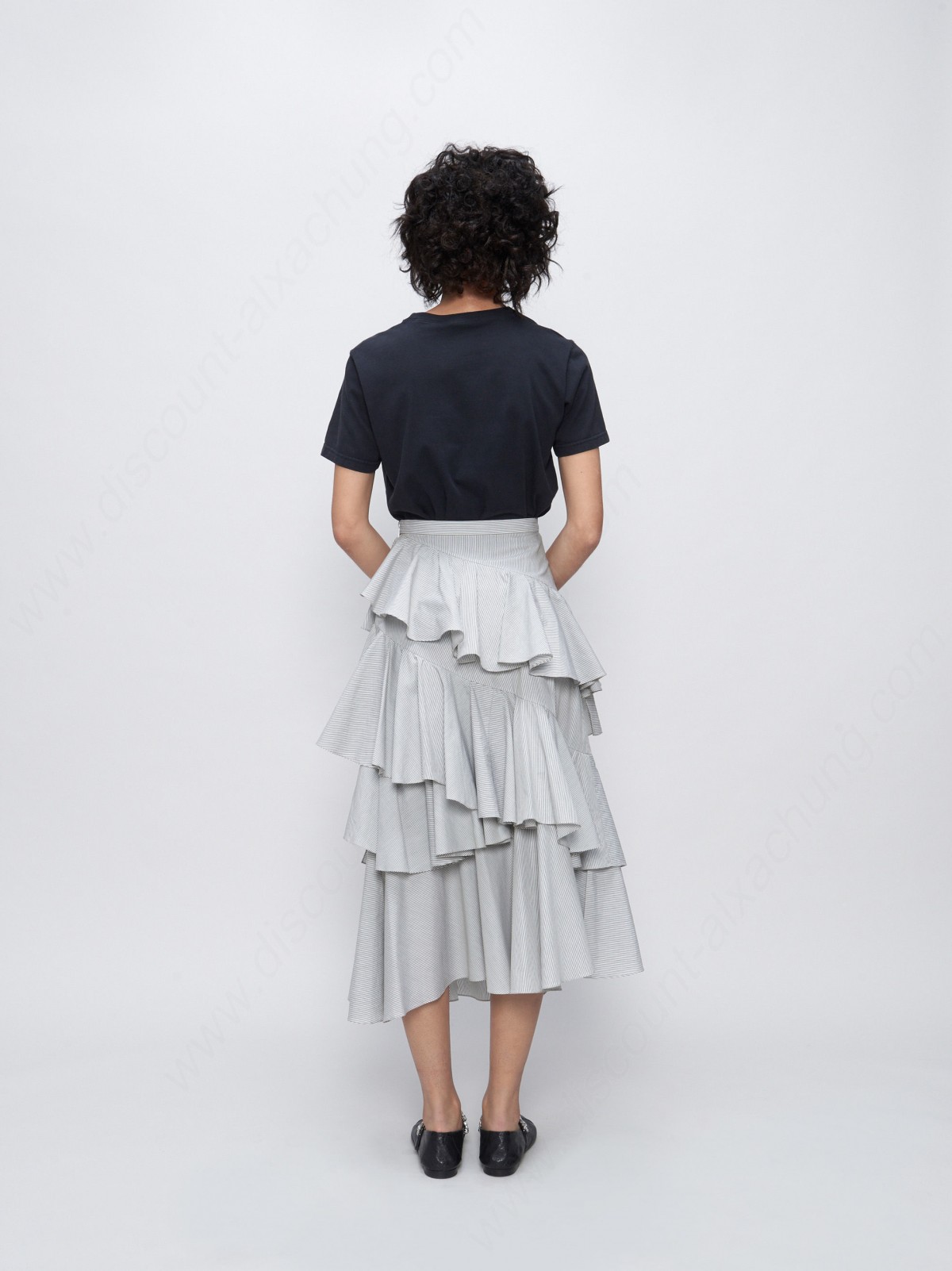 Alexachung Asymmetric Tiered Skirt - -3
