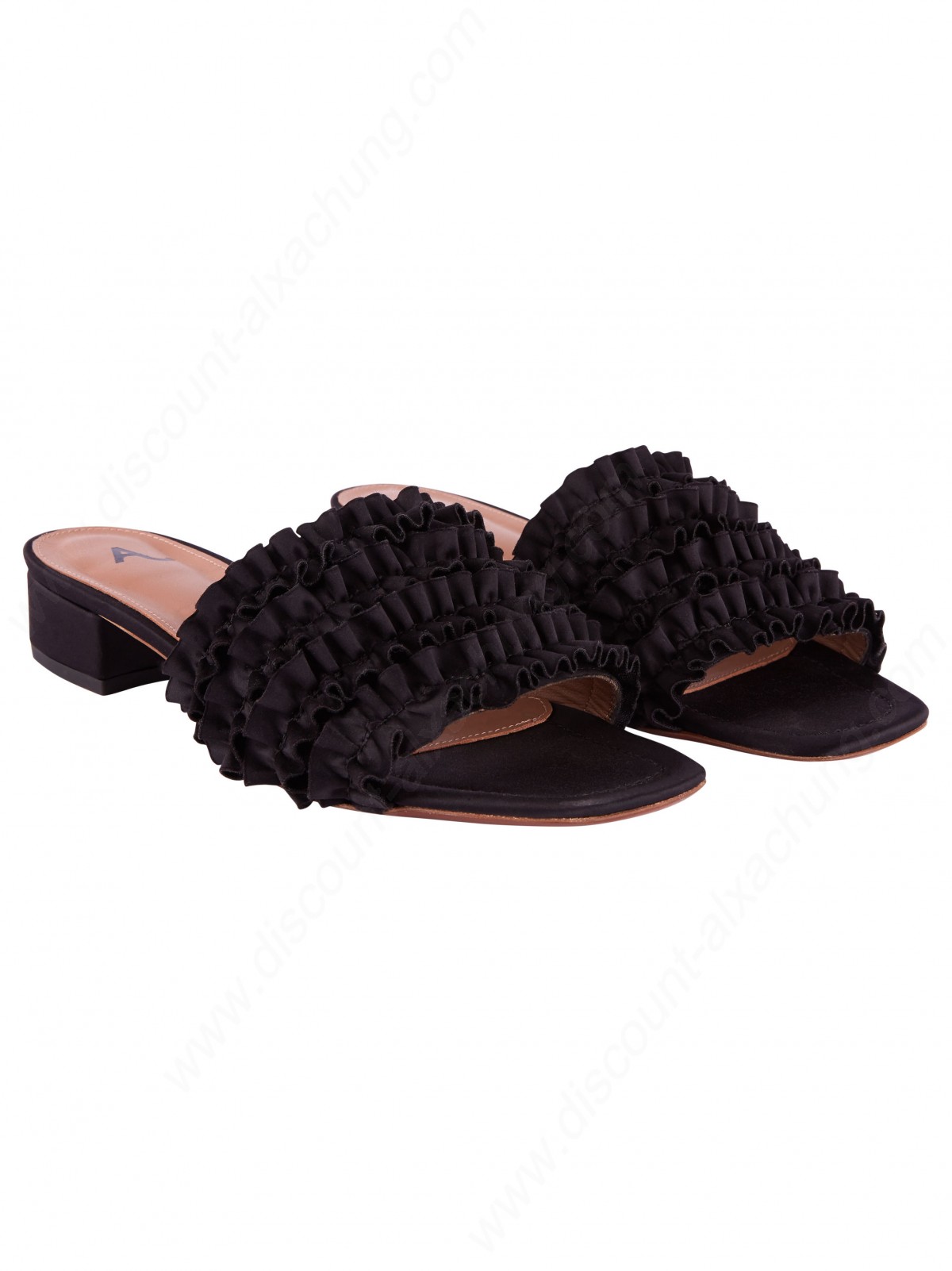 Alexachung Black Ruffle Sandal - -2