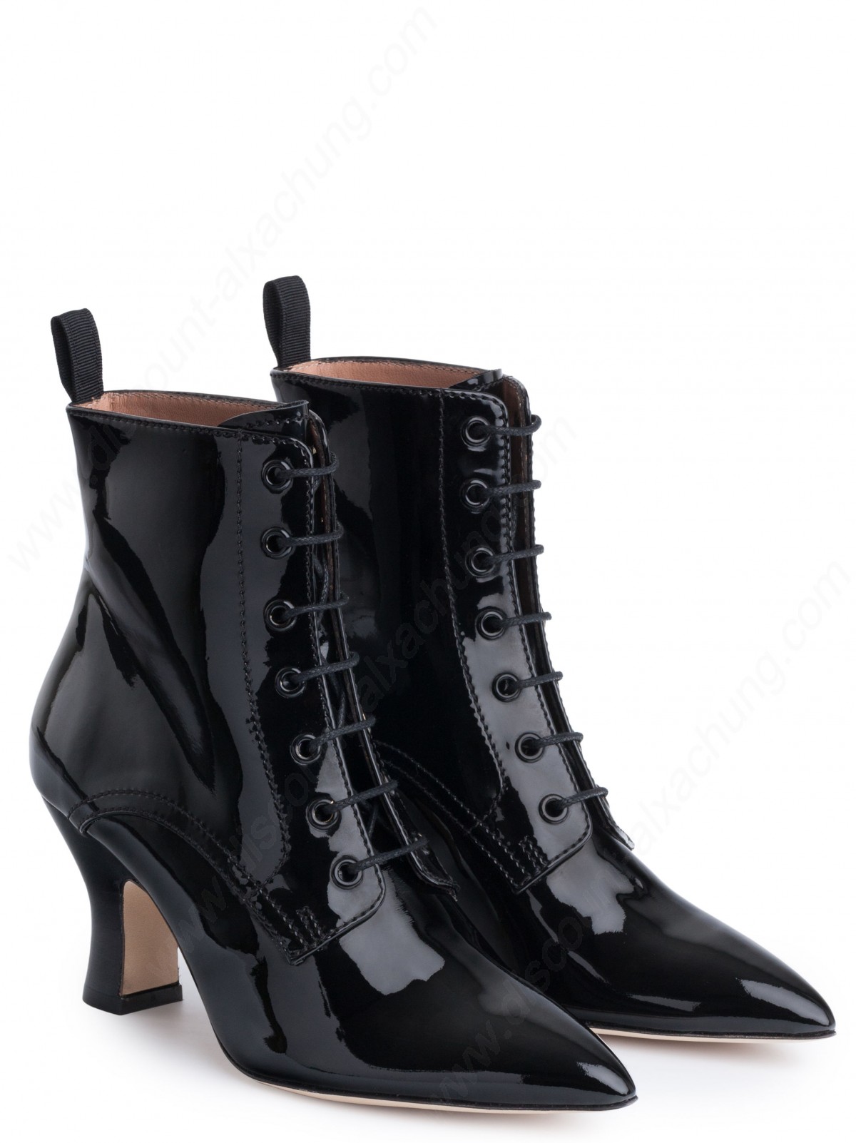 Alexachung Black Victorian Lace Up Boot - -1