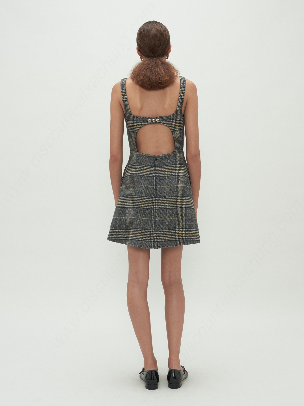 Alexachung Checked Cut Out Back Dress - -3