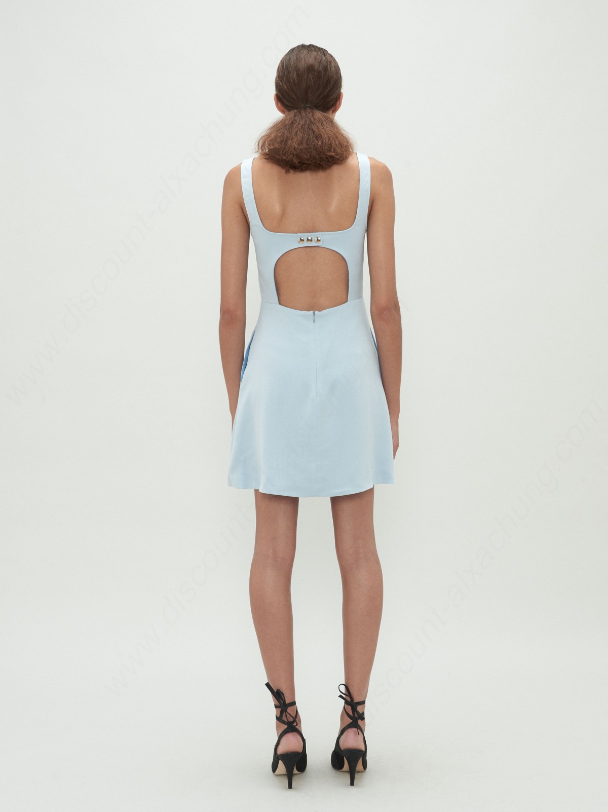 Alexachung Pale Blue Cut Out Back Dress - -2