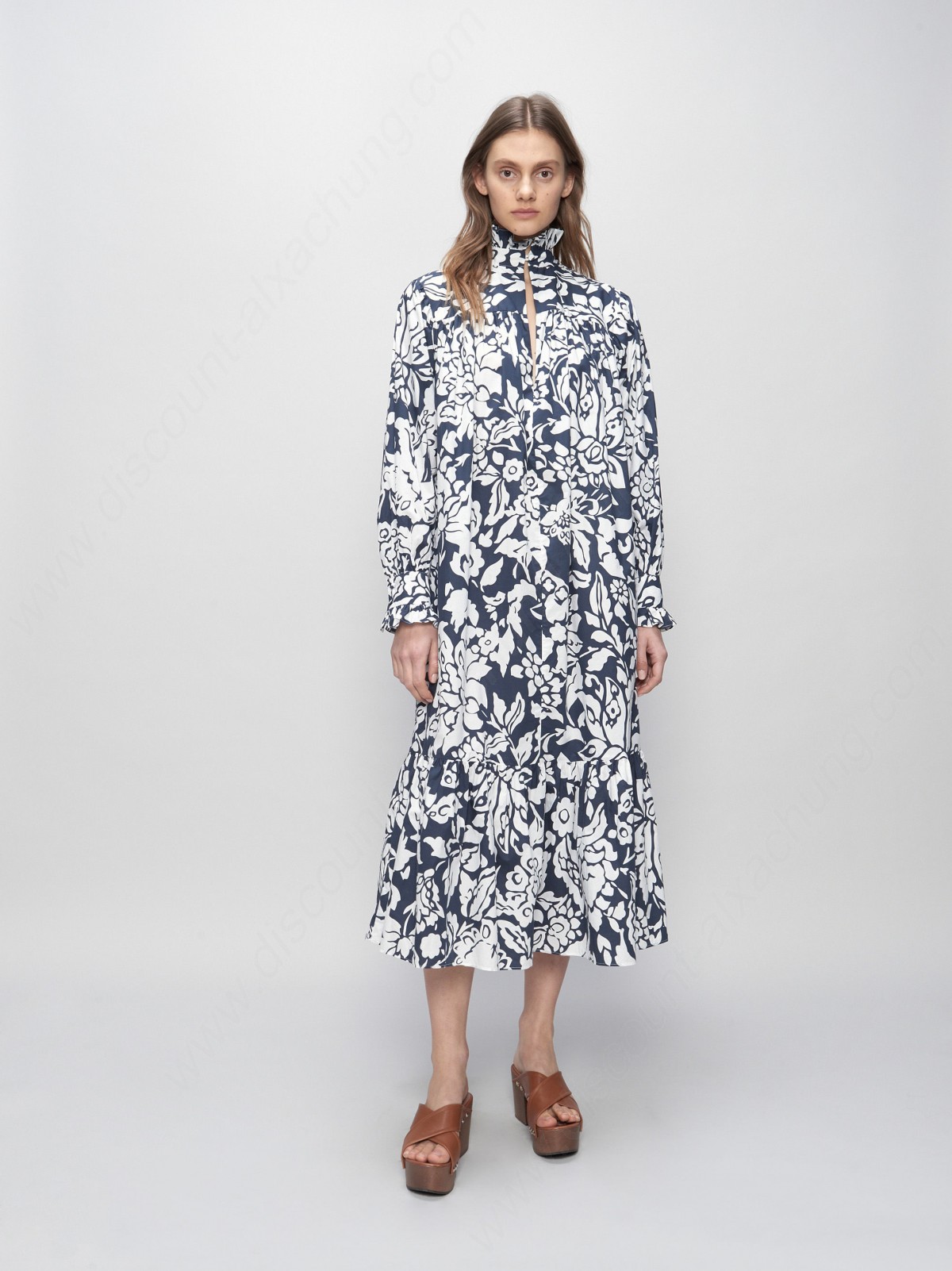 Alexachung Print Ruffle Collar Dress - -2
