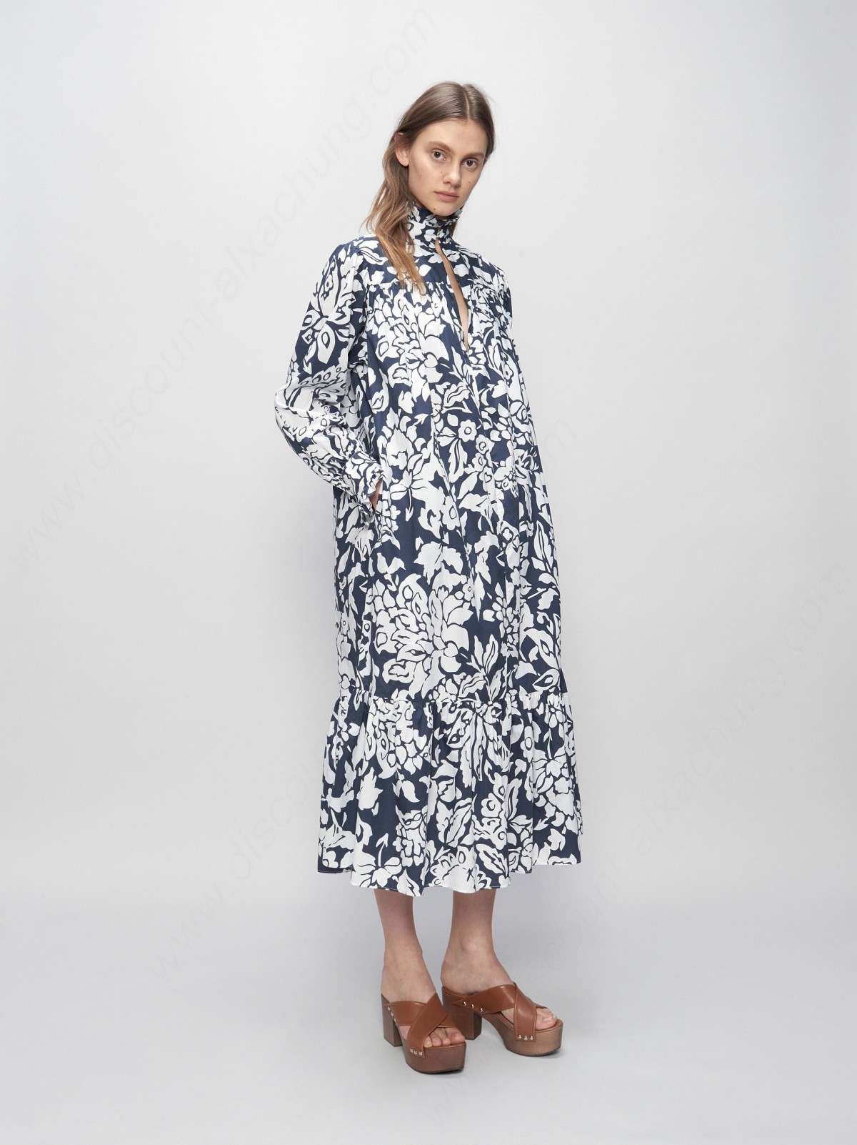 Alexachung Print Ruffle Collar Dress - -3