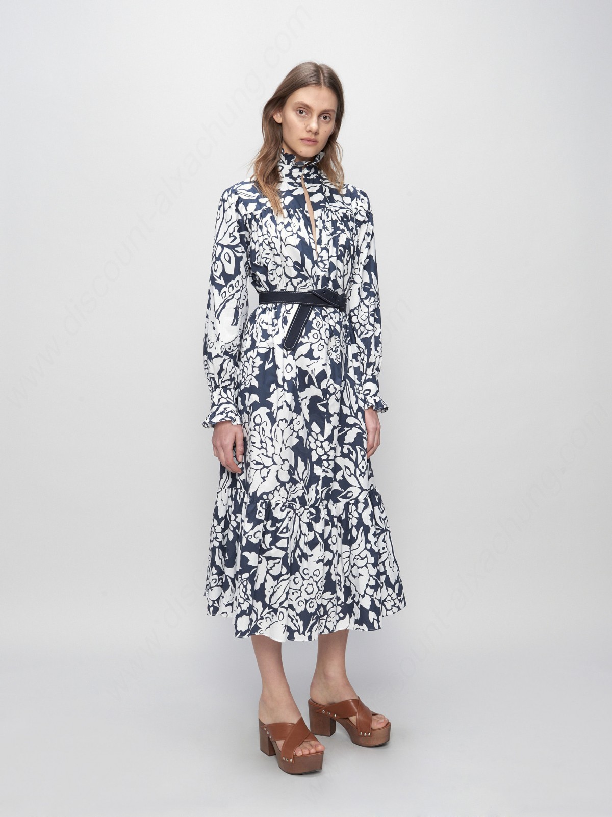 Alexachung Print Ruffle Collar Dress - -5