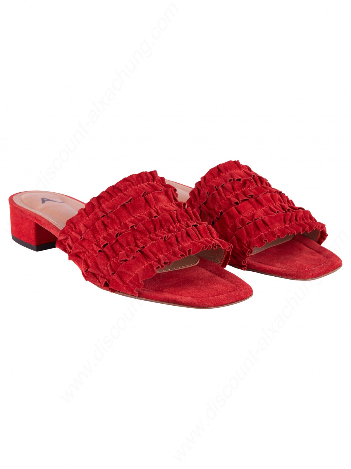 Alexachung Red Ruffle Sandal - -2