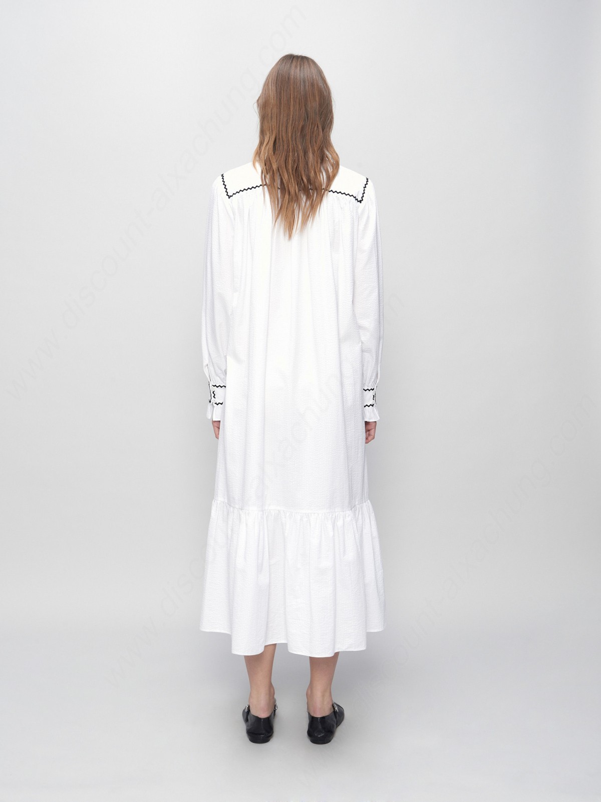 Alexachung Ruffle Collar Peasant Dress - -4