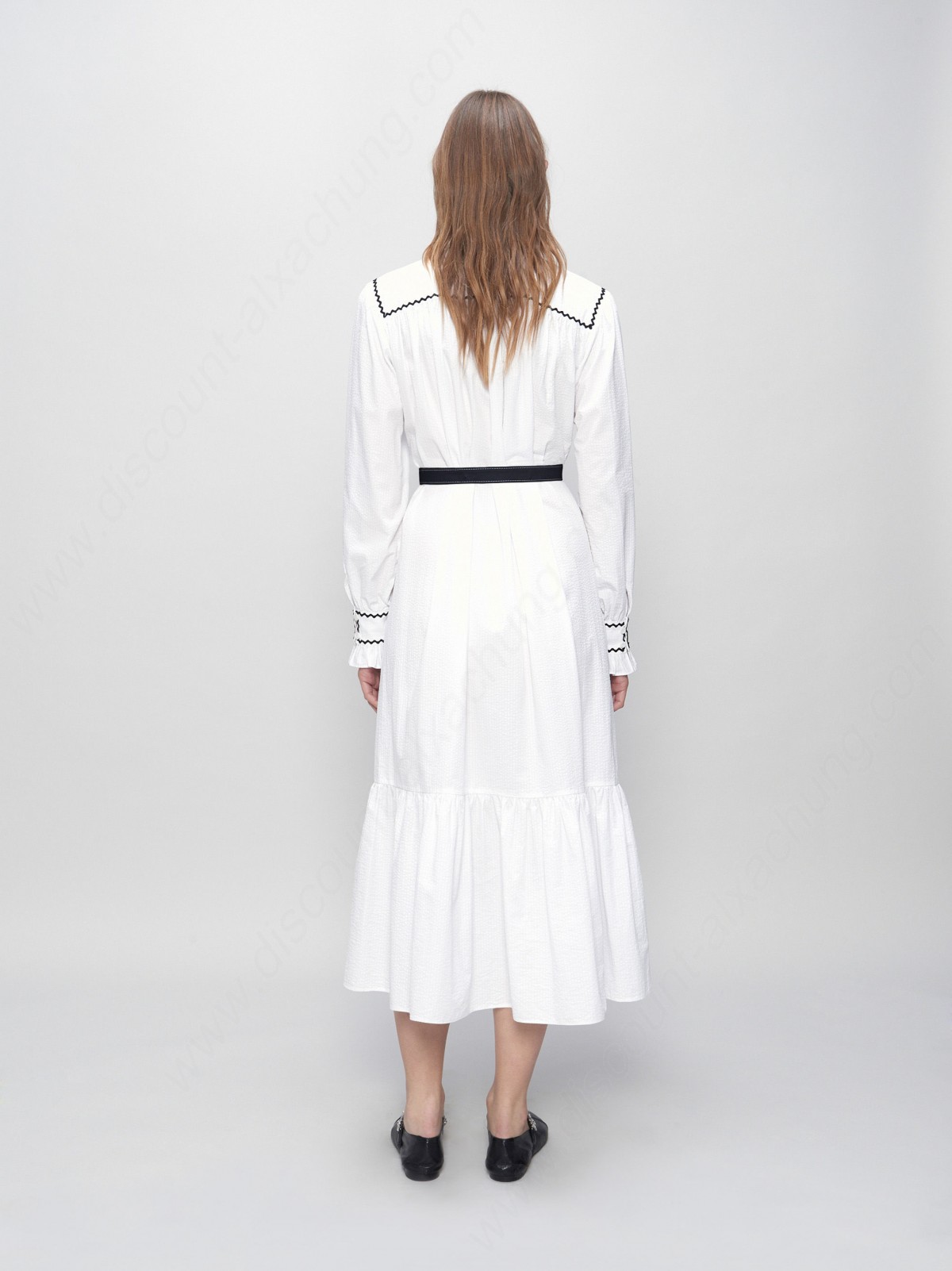 Alexachung Ruffle Collar Peasant Dress - -5