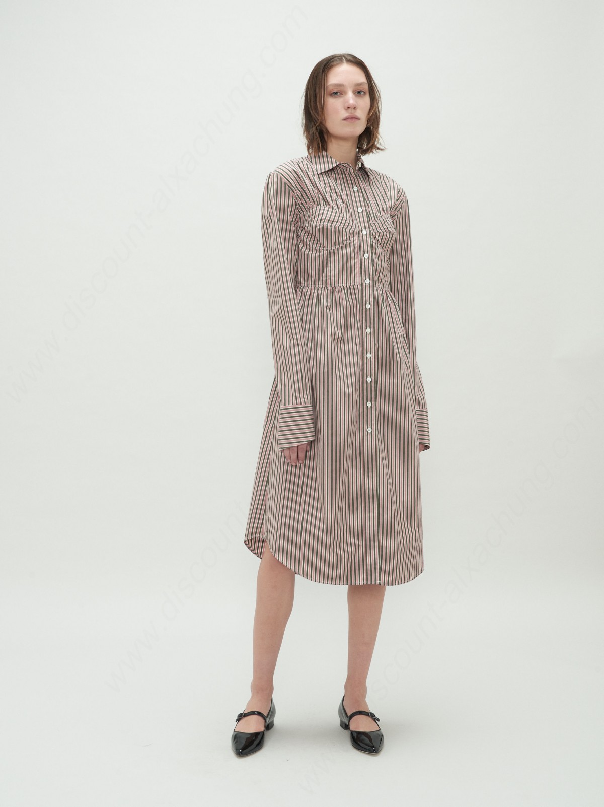 Alexachung Stripe Seamed T-Shirts Dress - -1