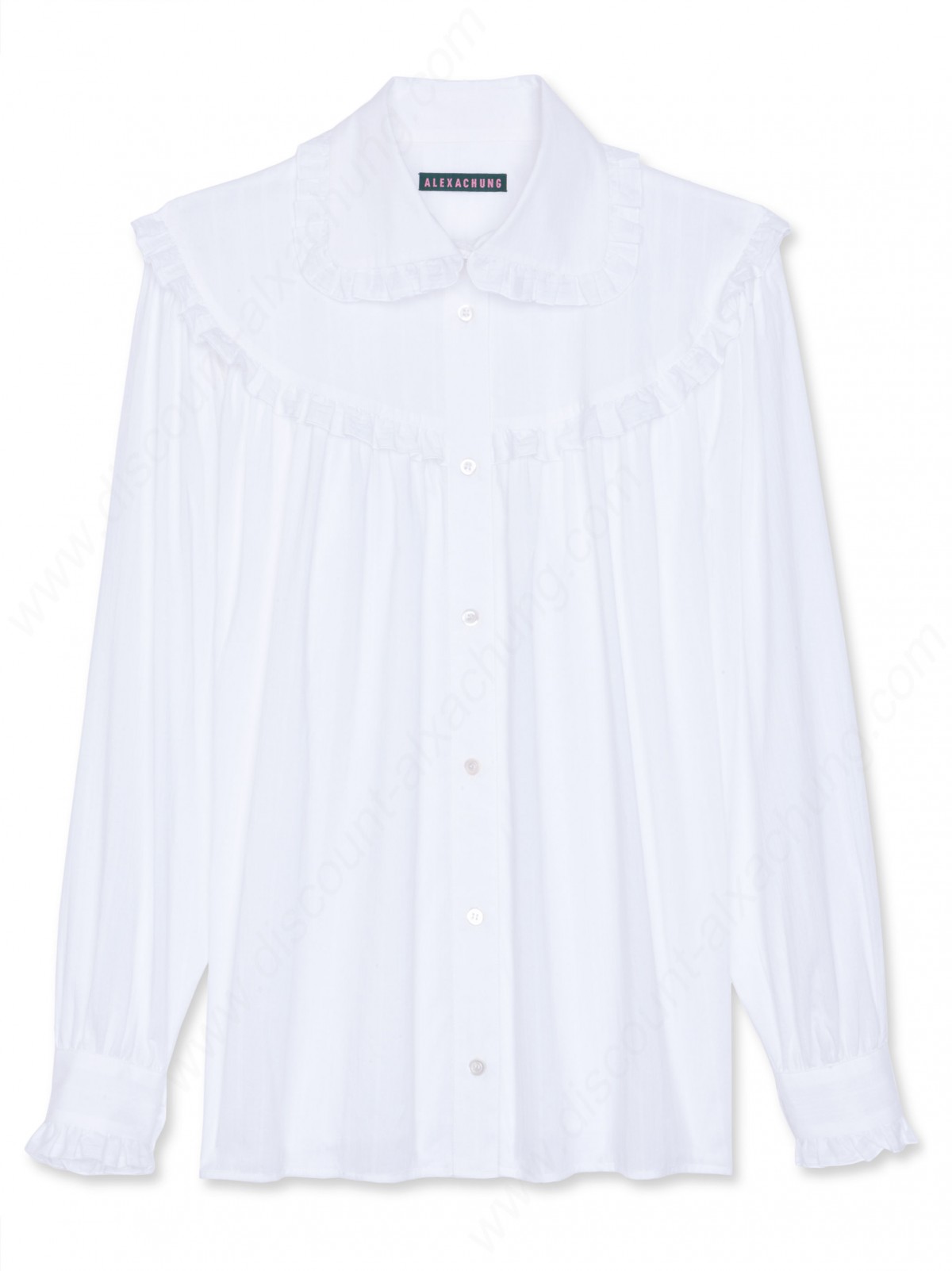 Alexachung White Frill Trim Oversized T-Shirts - -0
