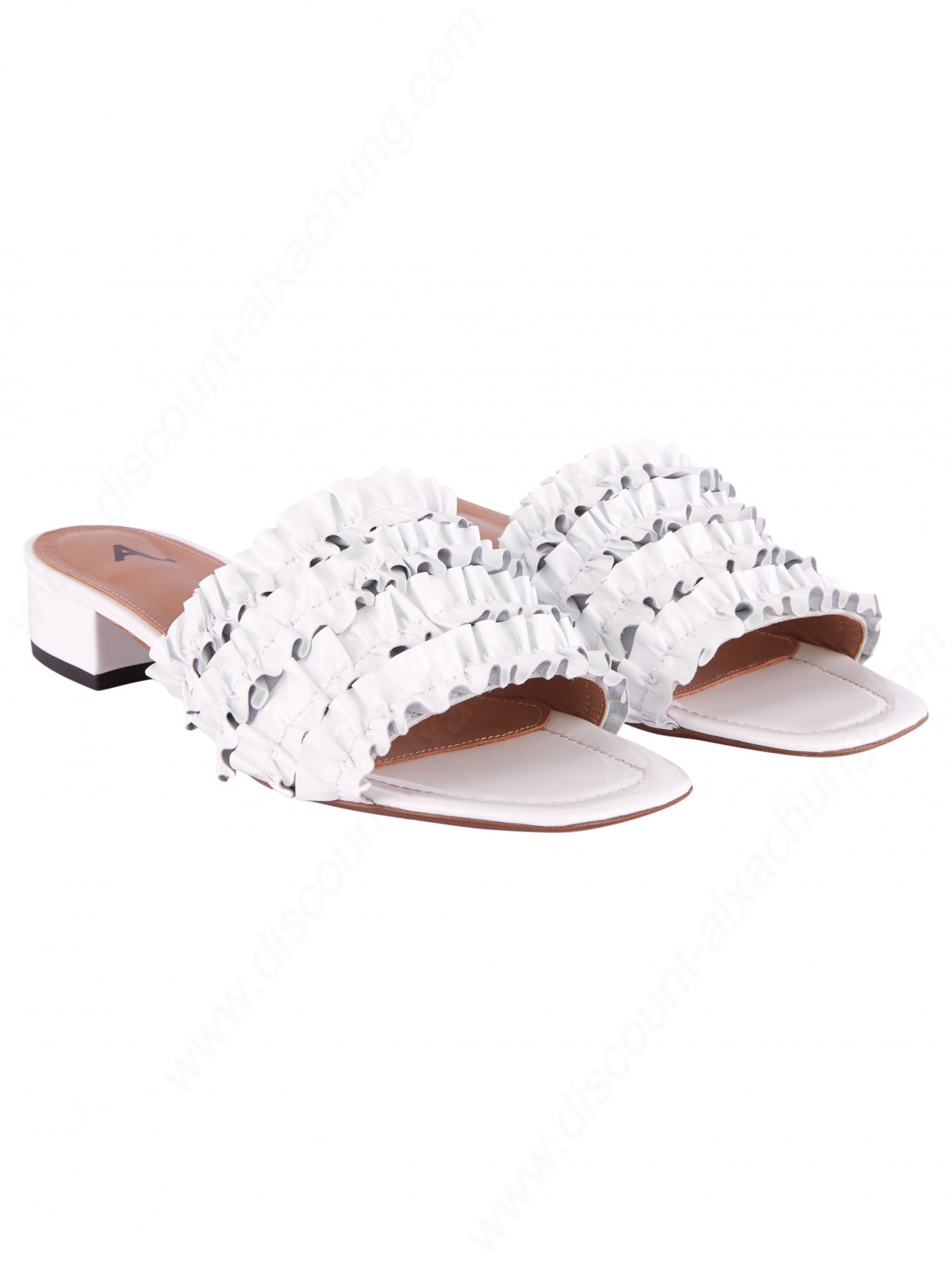 Alexachung White Ruffle Sandal - -2