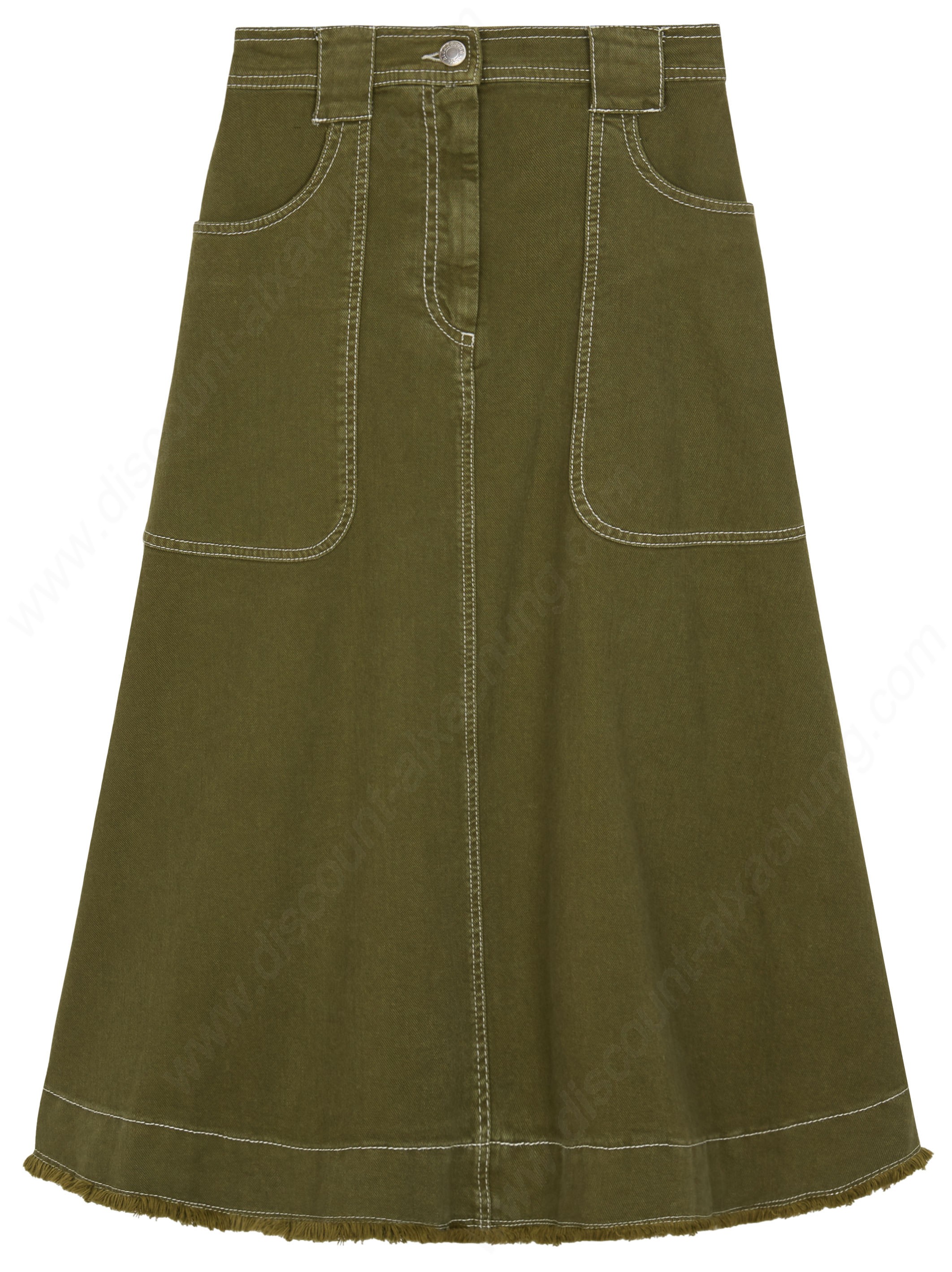 Alexachung Khaki Patch Pocket Skirt - Alexachung Khaki Patch Pocket Skirt