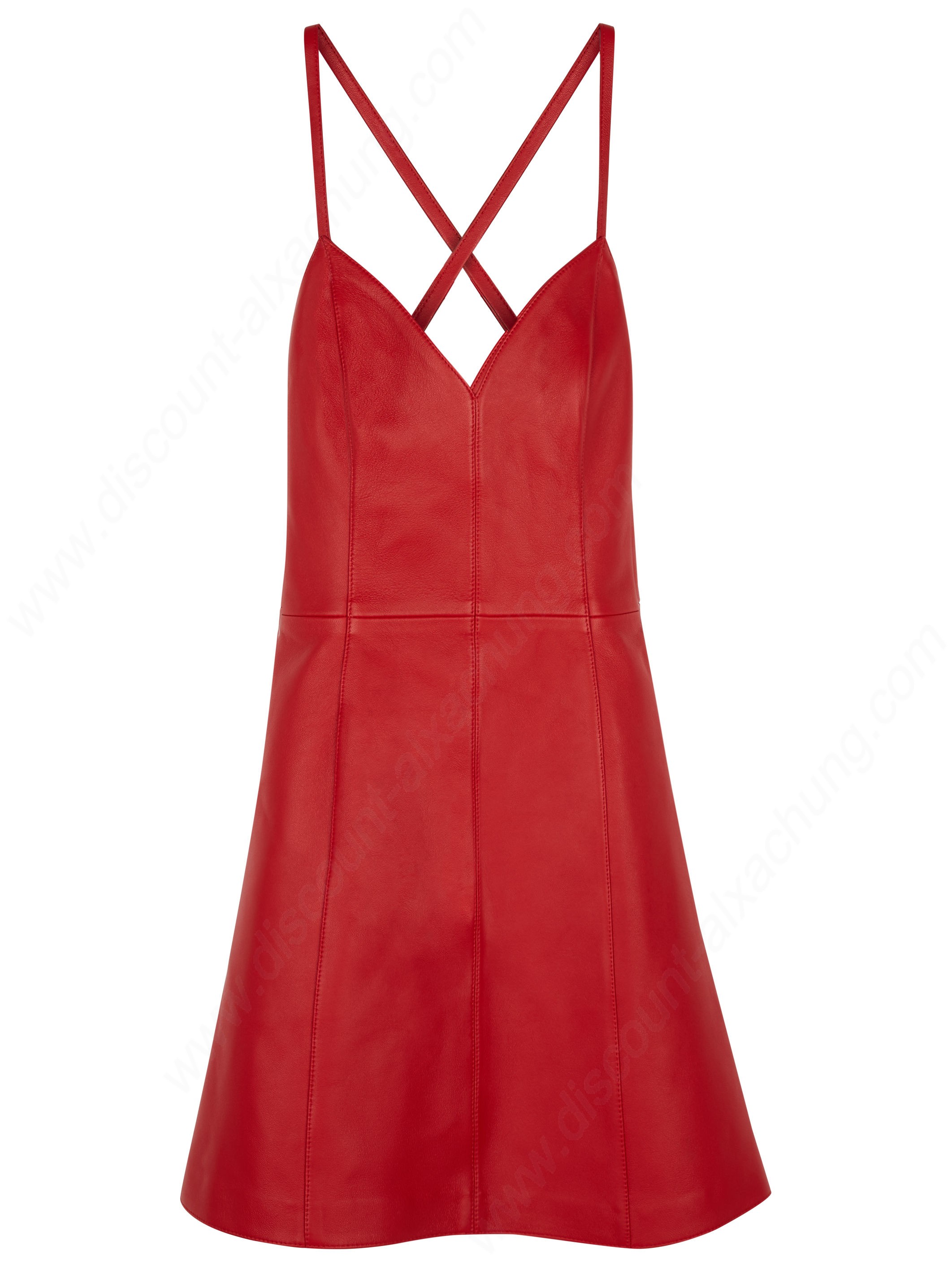 Alexachung Leather Strap Mini Dress - Alexachung Leather Strap Mini Dress