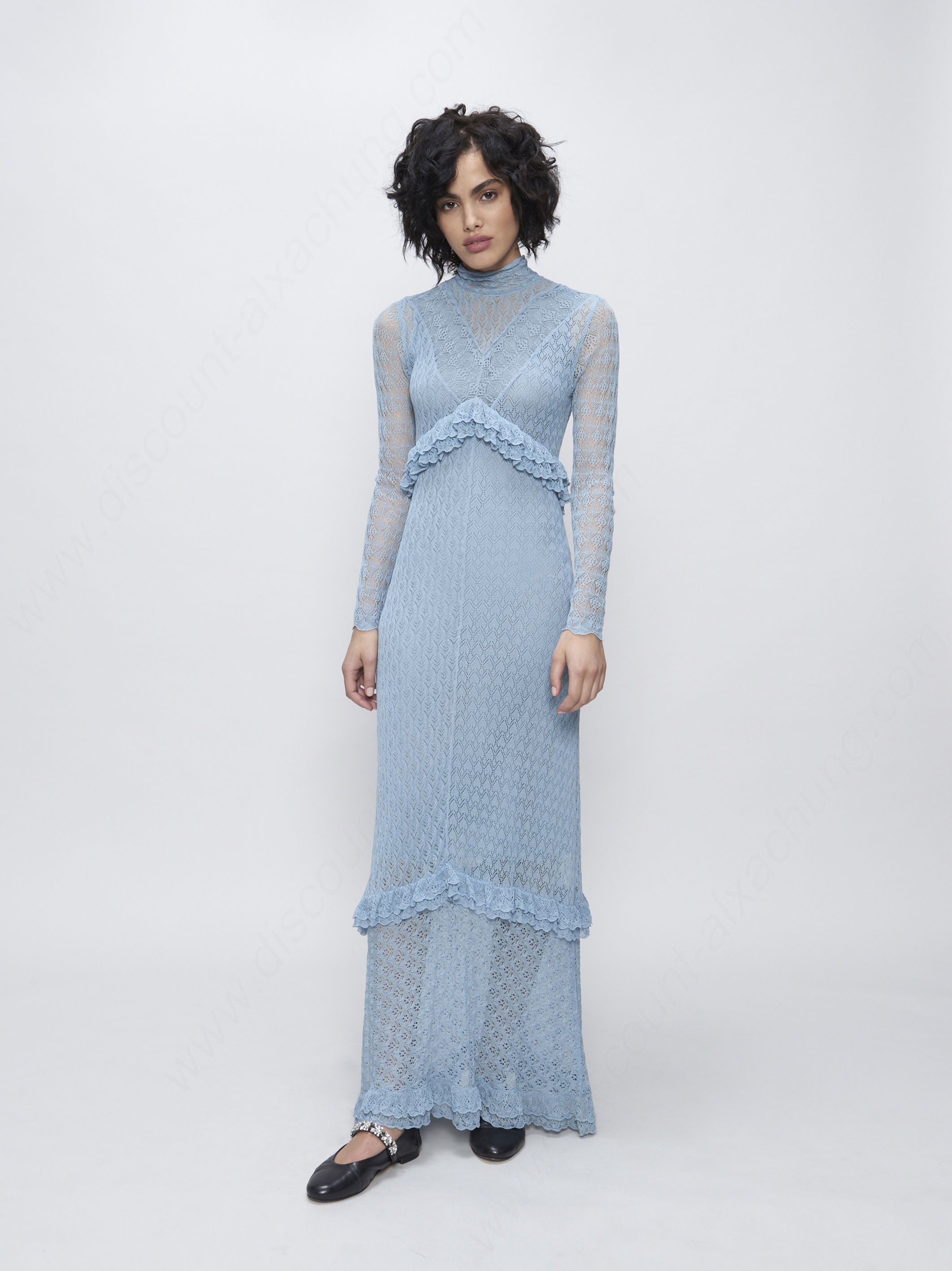 Alexachung Patchwork Fine Knit Lace Dress - Alexachung Patchwork Fine Knit Lace Dress
