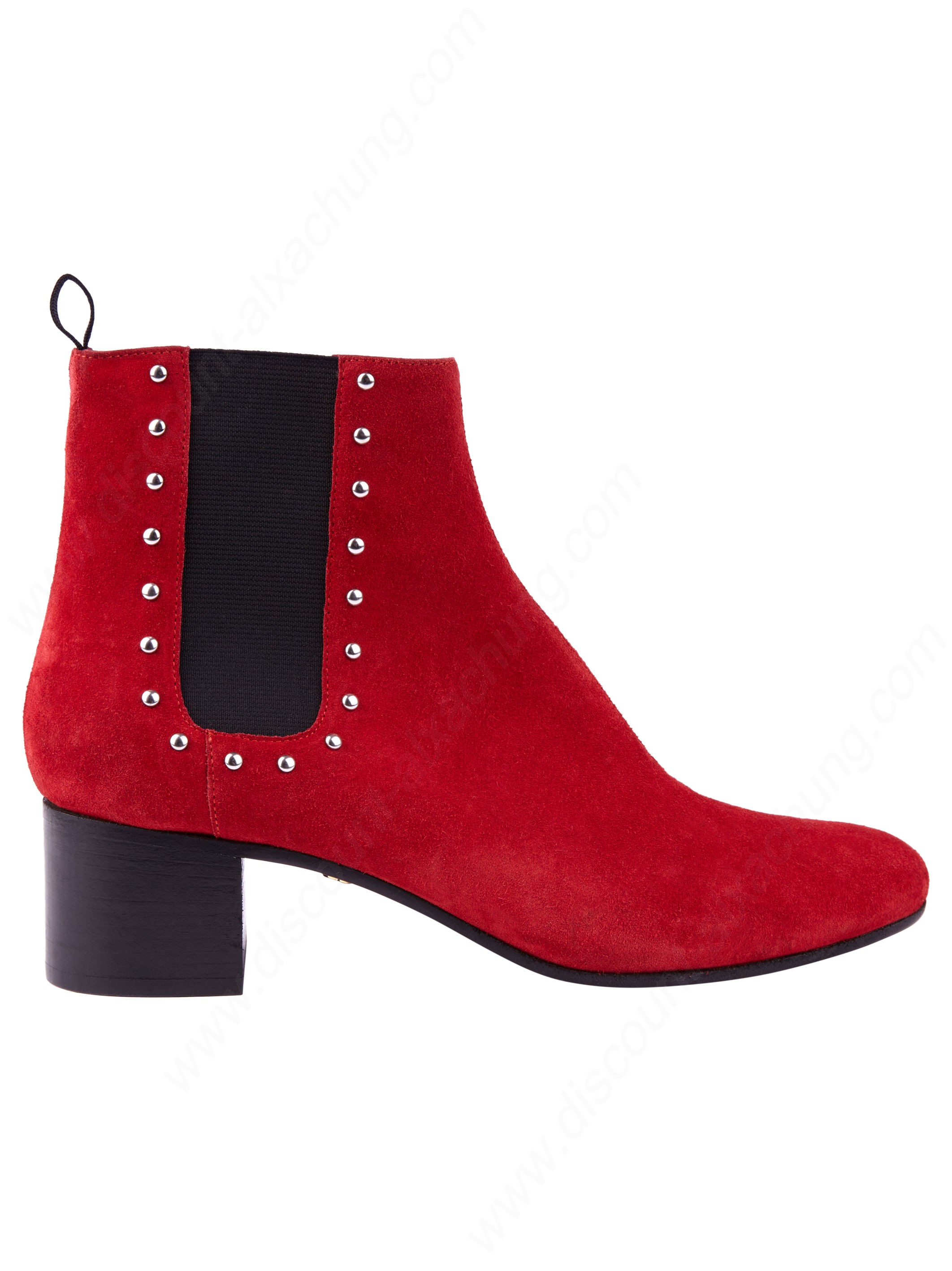 Alexachung Red Studded Chelsea Boot - Alexachung Red Studded Chelsea Boot
