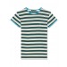 Alexachung Bottle Green Contrast Stripy Short Sleeve T-Shirts - 0
